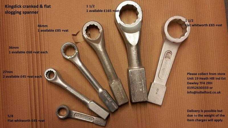 Kingdick cranked amp flat slogging spanners