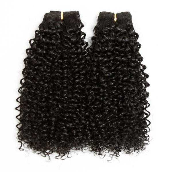 Kinky Curly Afro Hair Extensions Weave - 18quot - Off Black