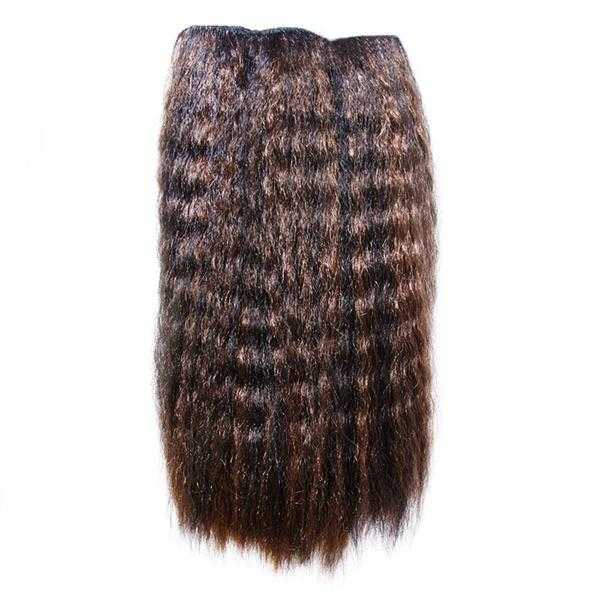 KINKY STRAIGHT AFRO HAIR EXTENSIONS WEAVE 16quot (41 CM) OFF BLACK AND GOLDEN BROWN at kode store