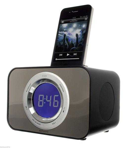 Kitsound Iphone 4 ipod Dock, Alarm clock and radio.