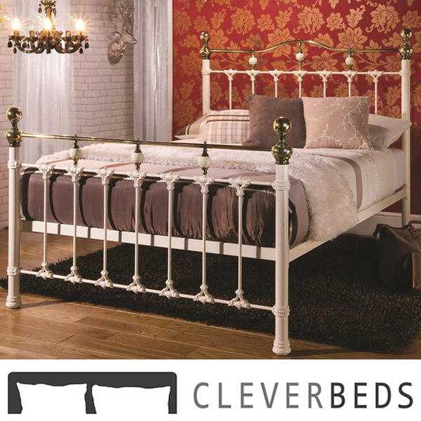 KNIGHTSBRIDGE IVORY DOUBLE BED  FREE UK DELIVERY - SAVE 140