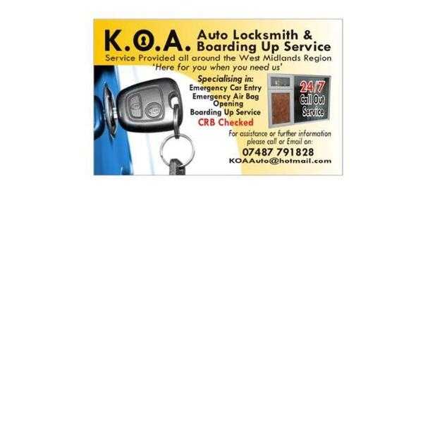 K.O.A. Auto Locksmith amp Boarding Up Service Ltd