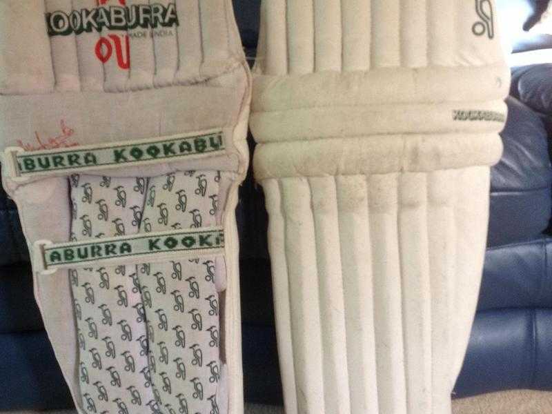 Kookaburra cricket pads and Slaze ger cricket bat