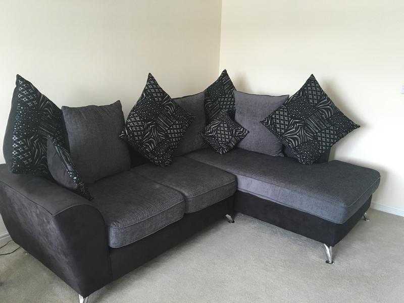 L shape sofa, swirl love chair and foot stool for sale