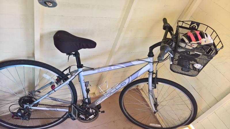 Ladies 26quot bicycle and accessories (used twice)