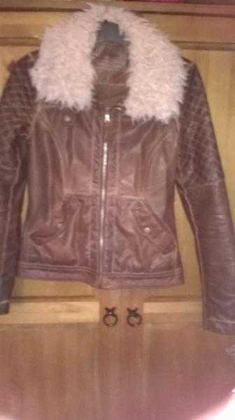 Ladies ARTIFICIAL leather jacket size 810