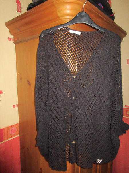 ladies black crochet top
