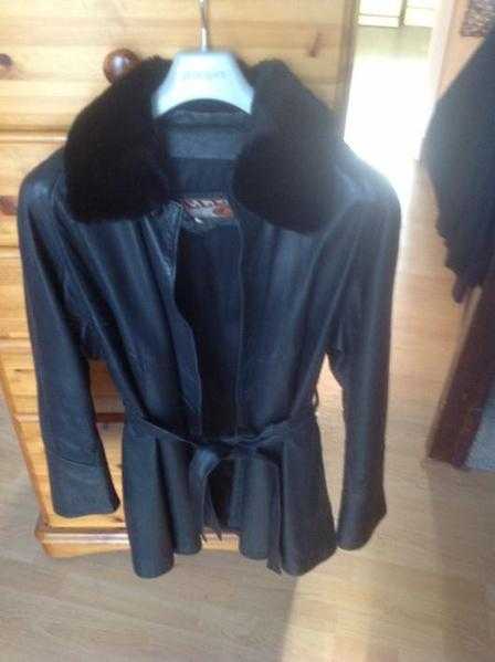 Ladies Black Leather Jacket