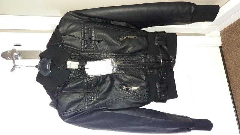 Ladies brand new leather look jacket, with receipt