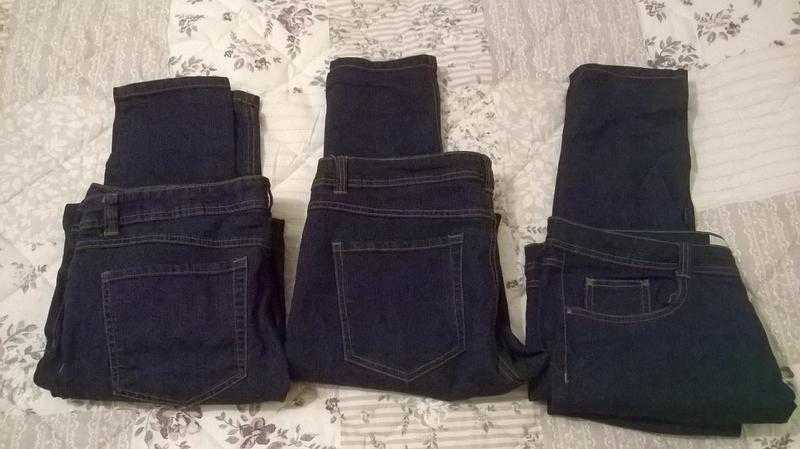 ladies casual blue denim jeans bundle size 14