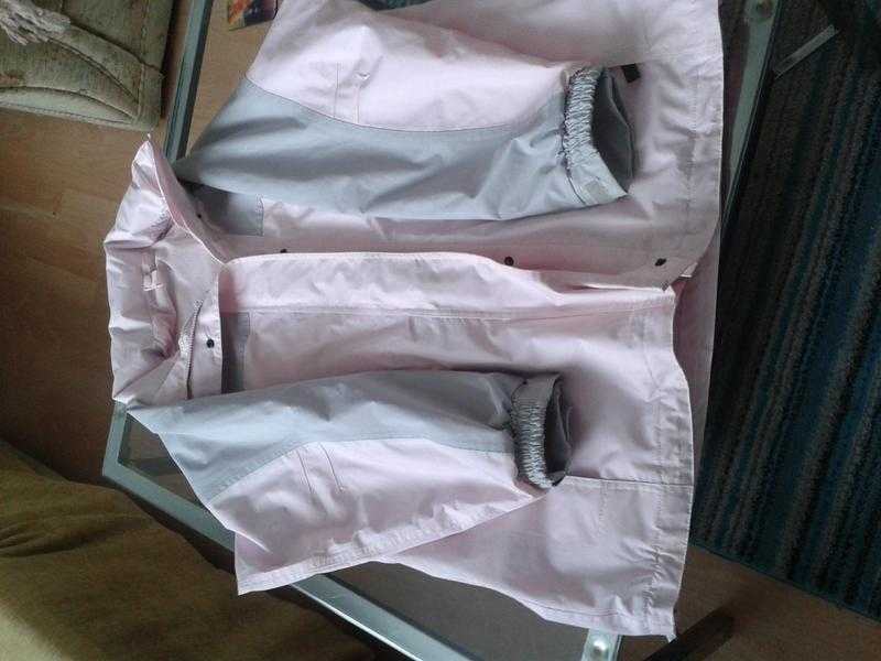 Ladies large waterproof jacket PinkGrey