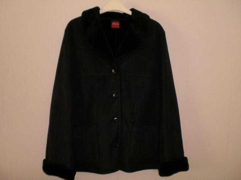 Ladies Olson Fur Lined Black Jacket