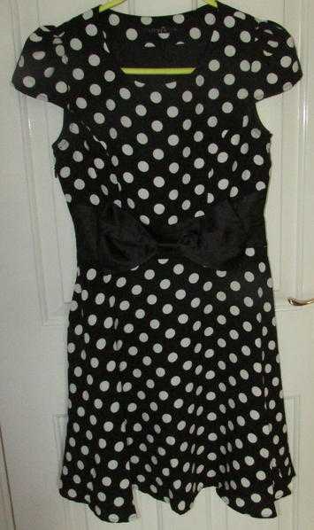 Ladies polka dot dress.