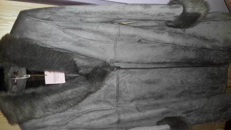 Ladies suede coat fur lined throughout