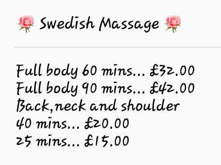 Ladies Swedish Massage