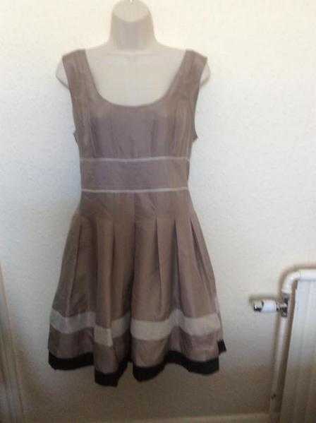 LADIES TAUPE COCKTAIL DRESS 039WAREHOUSE039 SIZE 12