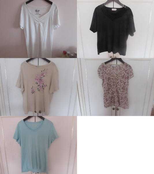 LADIES TOPS BUNDLEJOBLOT SIZE 18 EXCELLENT CONDITION BM, MampS, BHS, MODA