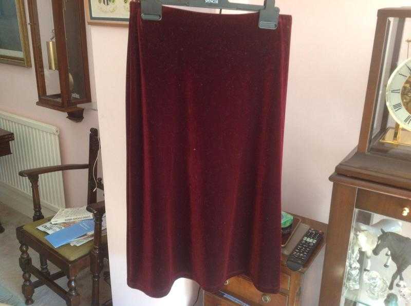 Ladies velour skirt