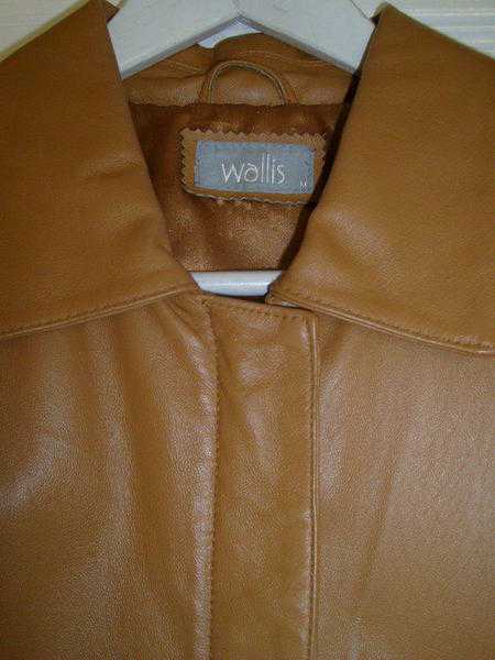 Ladies Wallis Tan Leather Jacket