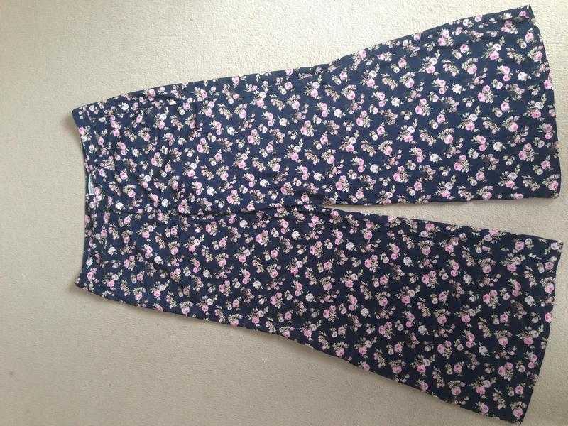 Ladies wide leg floral trousers