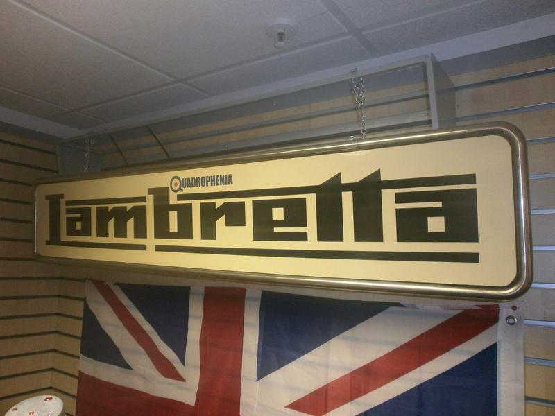 LAMBRETTA SIGNS  LARGE AND SMALL vintage retro style