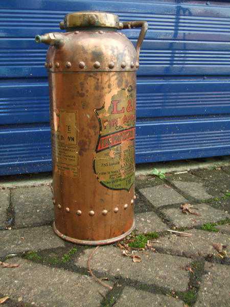 LampG Copper one gallon foam fire extinguisher 1958