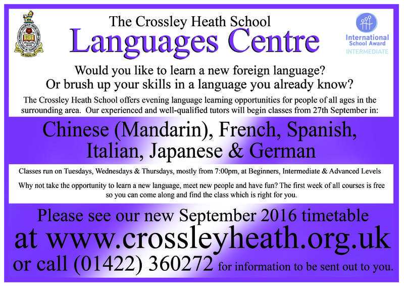 Language Courses - The Crossley Heath School
