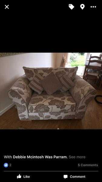 Large 2 seater and love chair