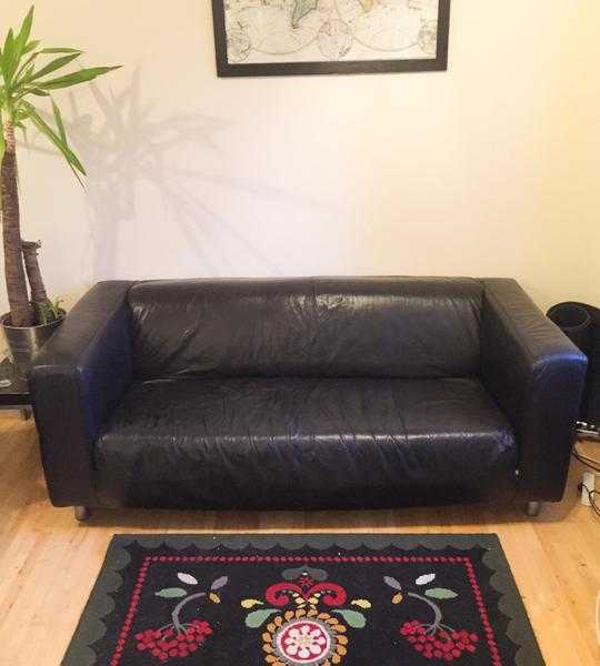 Large 2 seater couch (Ikea Klippan Leather Sofa) - GOOD CONDITION