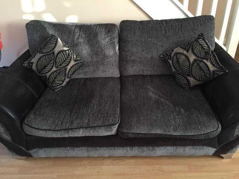 Large 2 seater fabric sofa