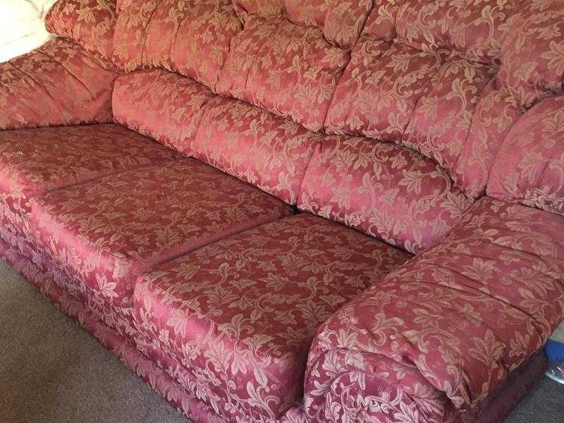 Large 3 seat settee and armchair