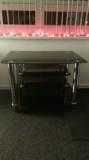 LARGE BLACK GLASS TV UNIT