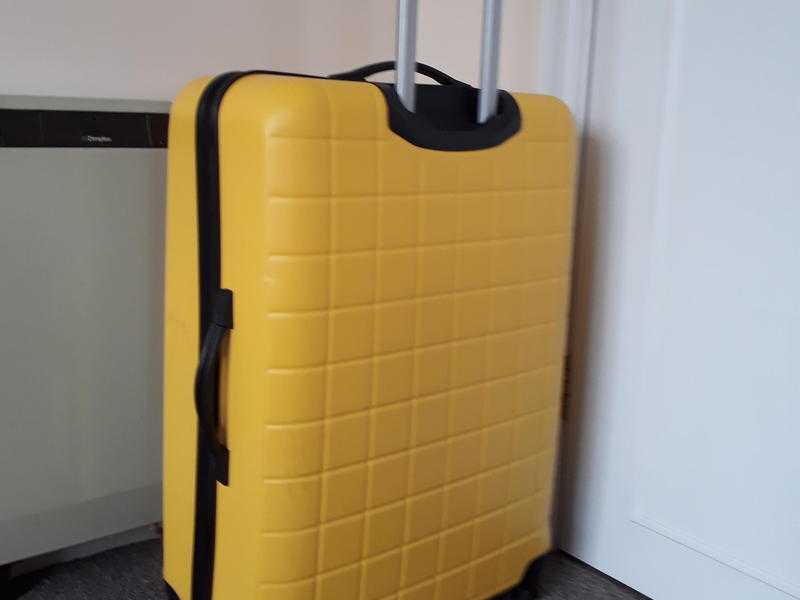 Large Canary Yellow Suitcase