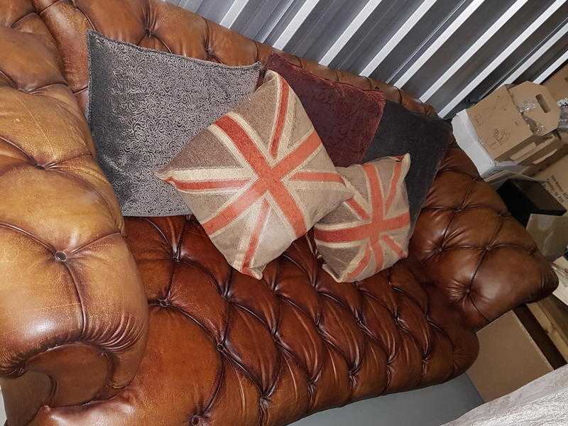 Large Chesterfield Sofa amp Pouffe