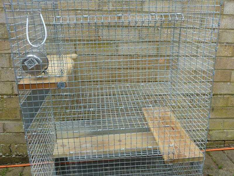 LARGE CHINCHILLA CAGE BY JOHN HOPEWELL, 2-TIER, VGC