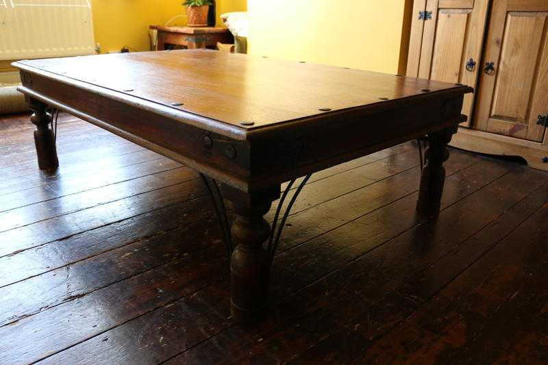 Large Chunky Wood Coffee Table