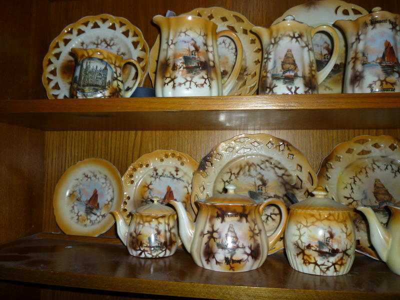 Large Collection of China  Pottery  50039s Souvenir Ware