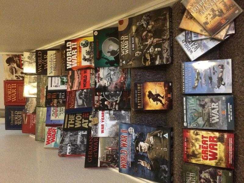 Large collection of ww2 books and dvd039s