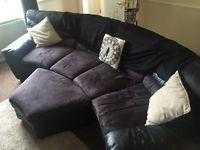 Large Comfortable Black Sofa