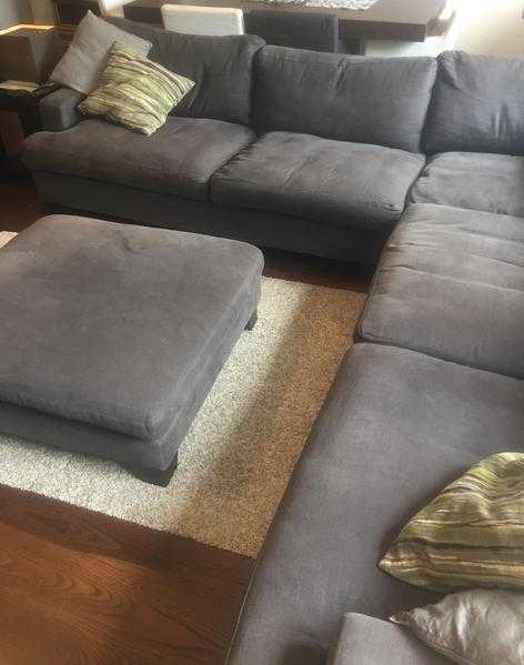 Large Corner Sofa - Charcoal Grey