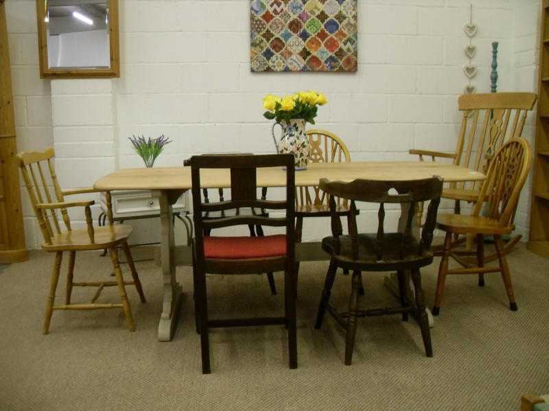 LARGE ERCOL TABLE amp 6 CHAIRS ANNIE SLOAN (CAN COURIER)