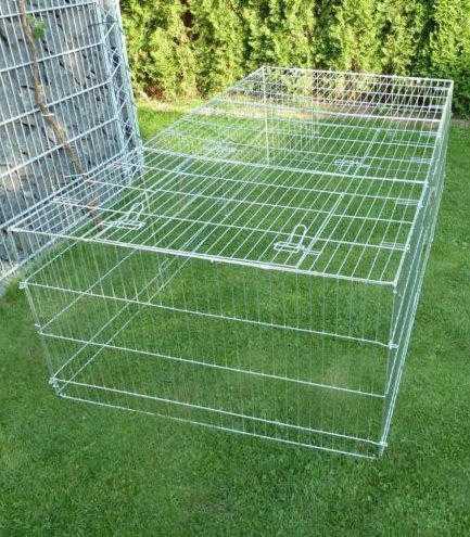 Large Galvanised Metal Rabbit  Guinea Enclosure with Roof