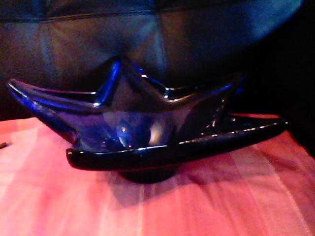 Large glass bowl star shaped.