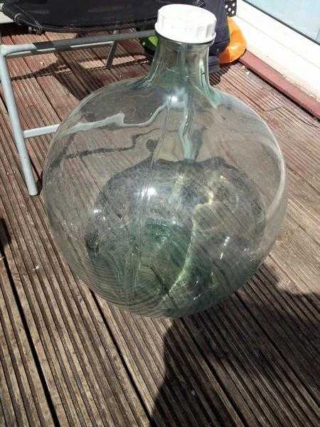 Large glass demijohn