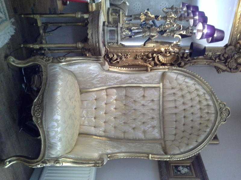 Large Gold Beautiful Porter Chair.