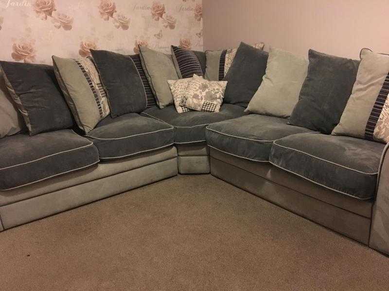 Large grey corner sofa