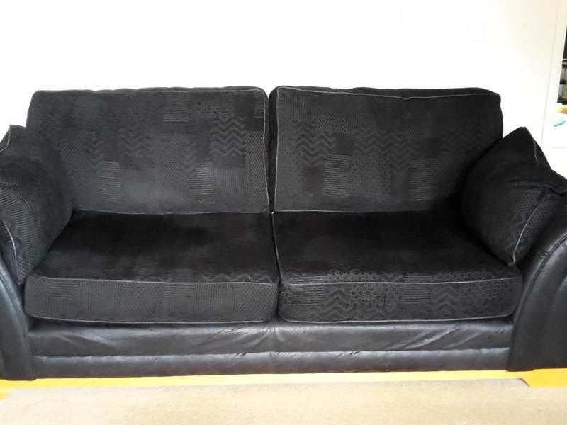 Large leather amp fabric Sofa