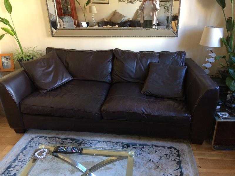 Large leather sofas