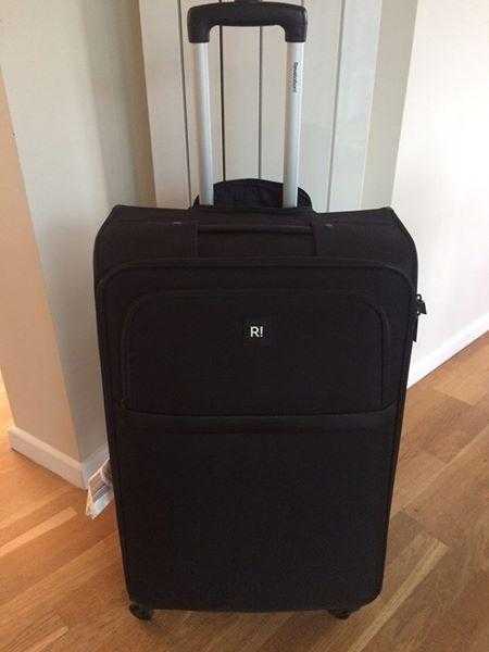 Large lightweight black suitcase