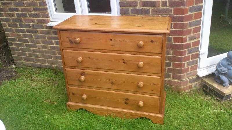 Large pine chest of drawers